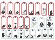 Stickserie ITH - Maritim Silhouette Anhänger Vol. 2